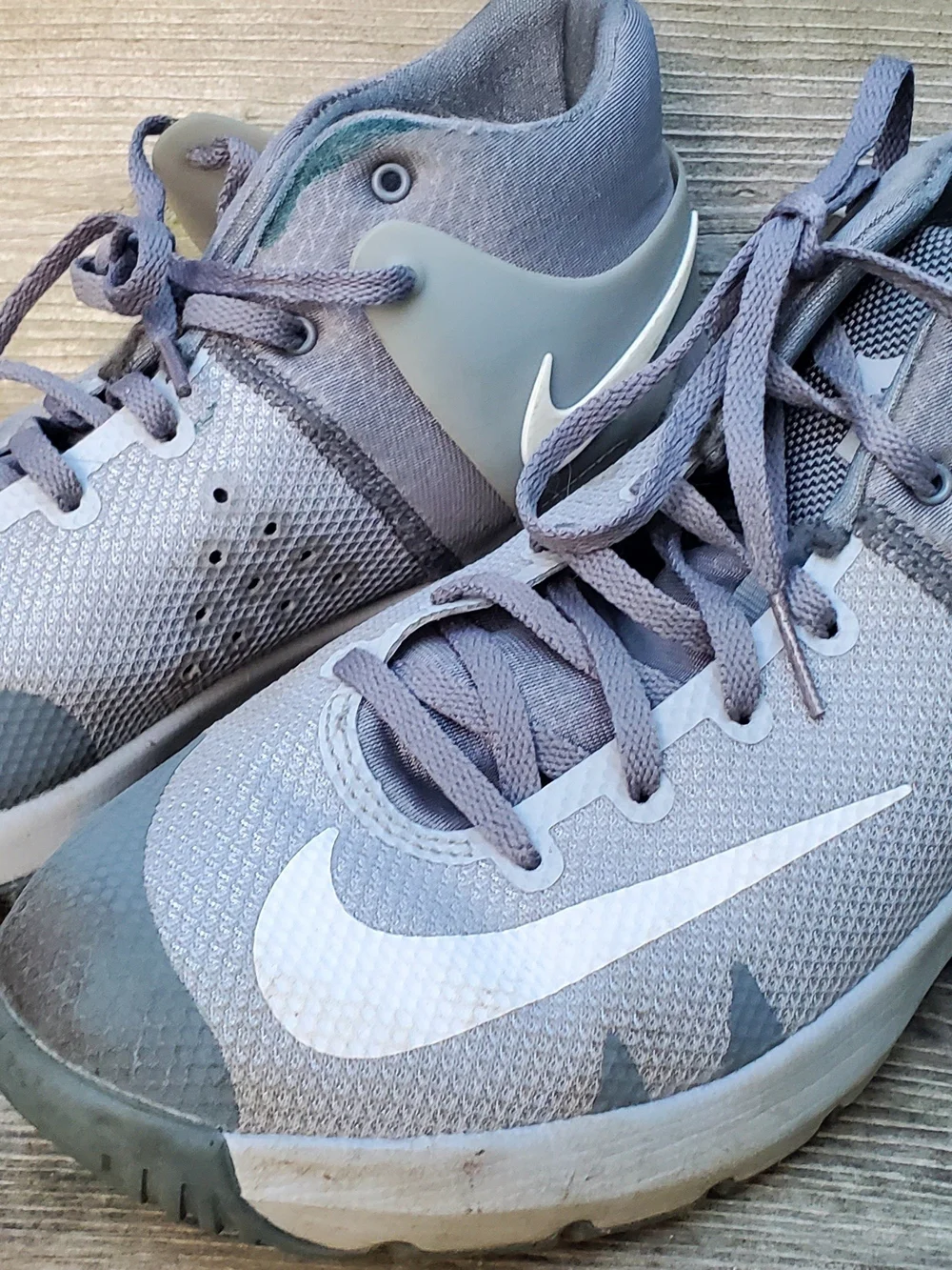 Nike Kids Gray and White Lightweight Sneakers